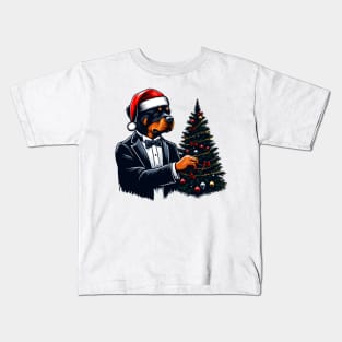 Rottweiler Dog Christmas Kids T-Shirt